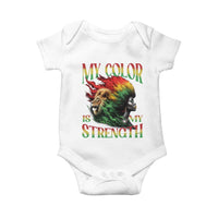 Black Pride Baby Onesie My Color Is My Strength African American Women Lion