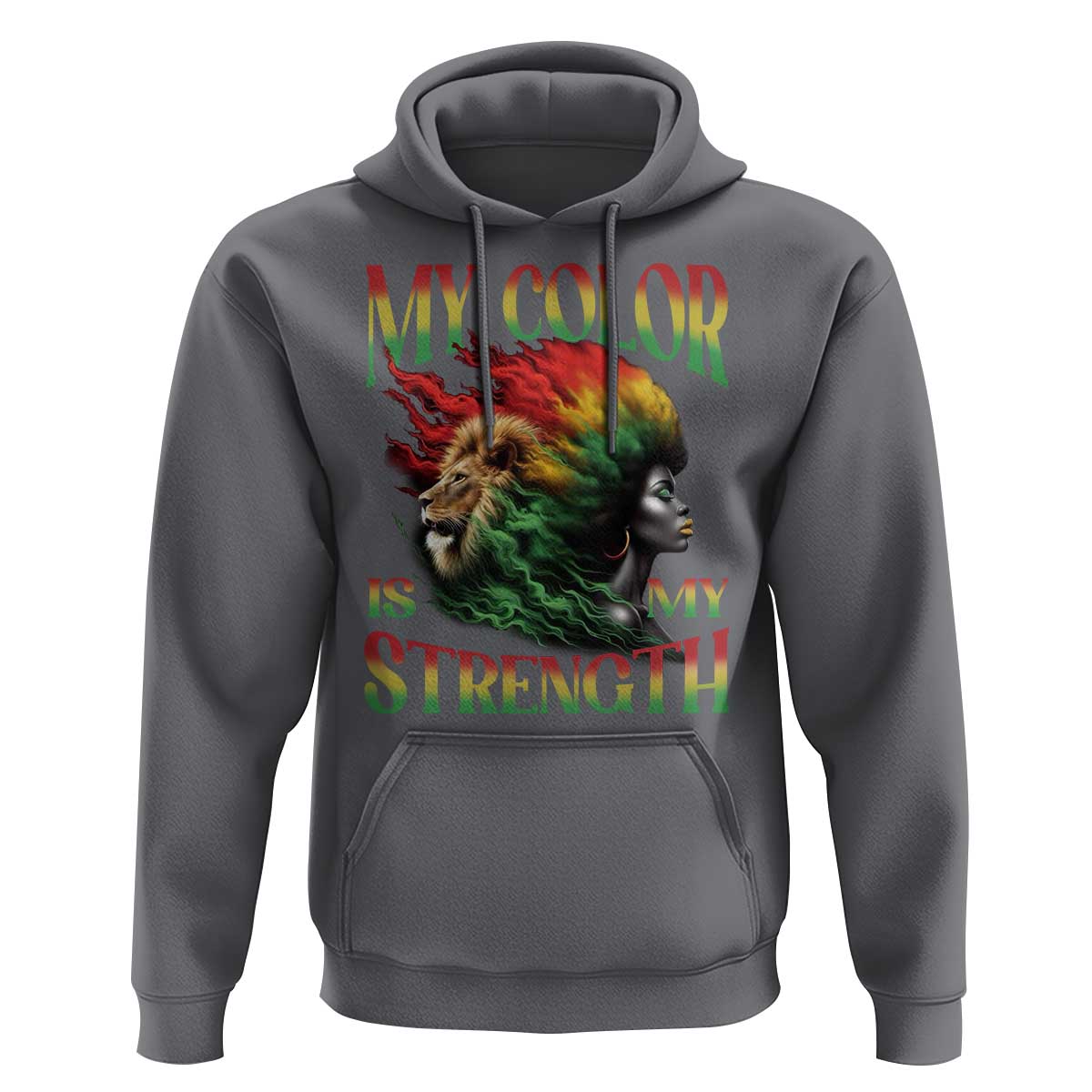 Black Pride Hoodie My Color Is My Strength African American Women Lion
