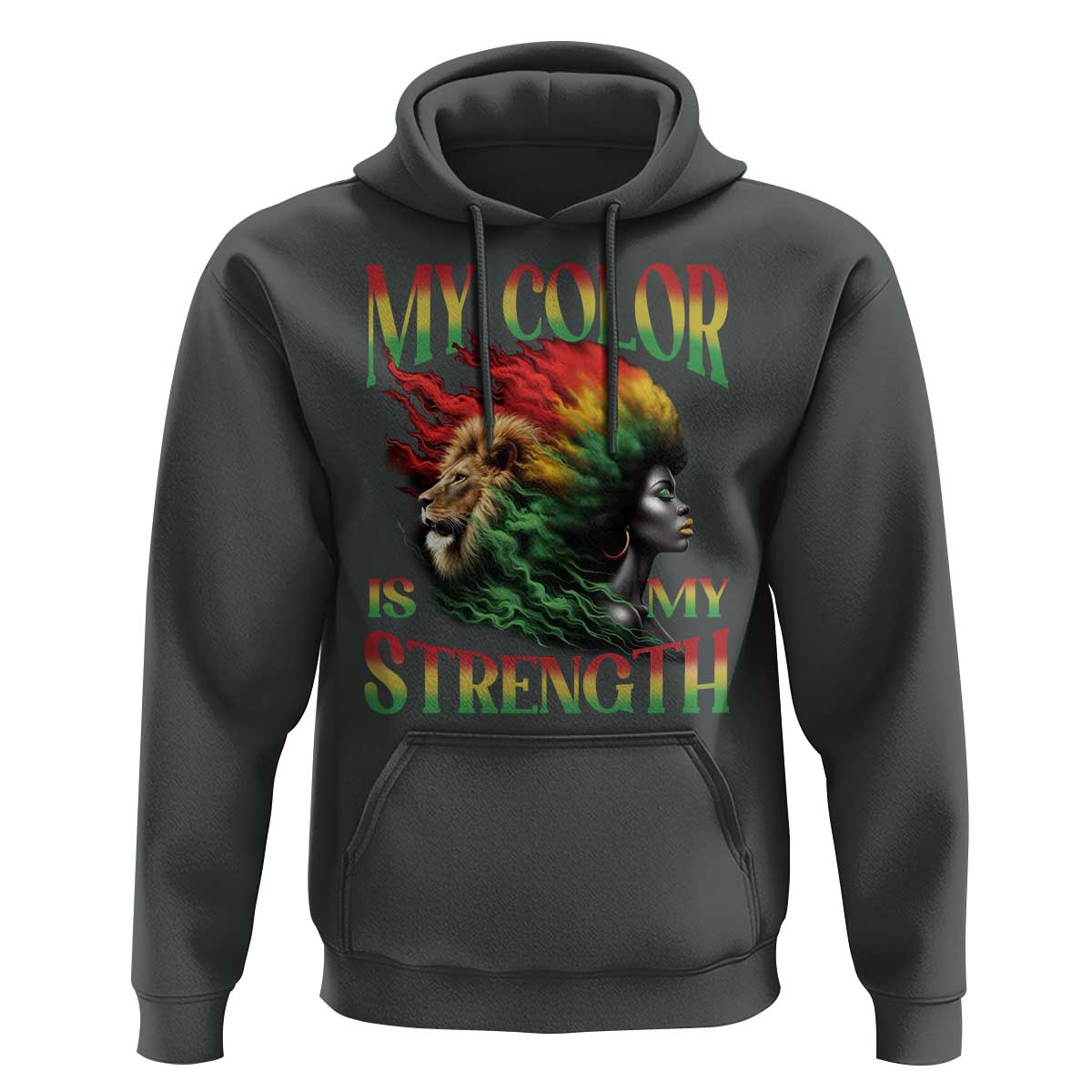 Black Pride Hoodie My Color Is My Strength African American Women Lion