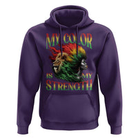 Black Pride Hoodie My Color Is My Strength African American Women Lion