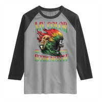 Black Pride Raglan Shirt My Color Is My Strength African American Women Lion
