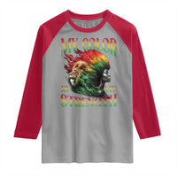 Black Pride Raglan Shirt My Color Is My Strength African American Women Lion