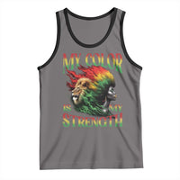 Black Pride Tank Top My Color Is My Strength African American Women Lion