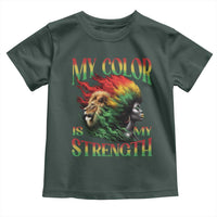 Black Pride Toddler T Shirt My Color Is My Strength African American Women Lion