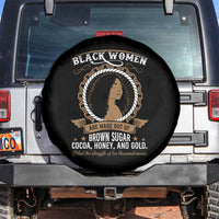 Black Women Pride Spare Tire Cover Made Out Of Brown Sugar Cocoa Honey And Gold Retro