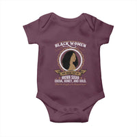 Black Women Pride Baby Onesie Made Out Of Brown Sugar Cocoa Honey And Gold Retro