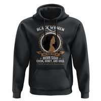 Black Women Pride Hoodie Made Out Of Brown Sugar Cocoa Honey And Gold Retro