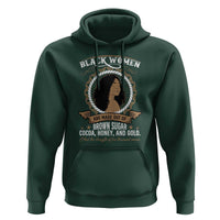 Black Women Pride Hoodie Made Out Of Brown Sugar Cocoa Honey And Gold Retro