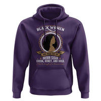 Black Women Pride Hoodie Made Out Of Brown Sugar Cocoa Honey And Gold Retro