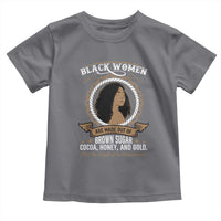 Black Women Pride Toddler T Shirt Made Out Of Brown Sugar Cocoa Honey And Gold Retro