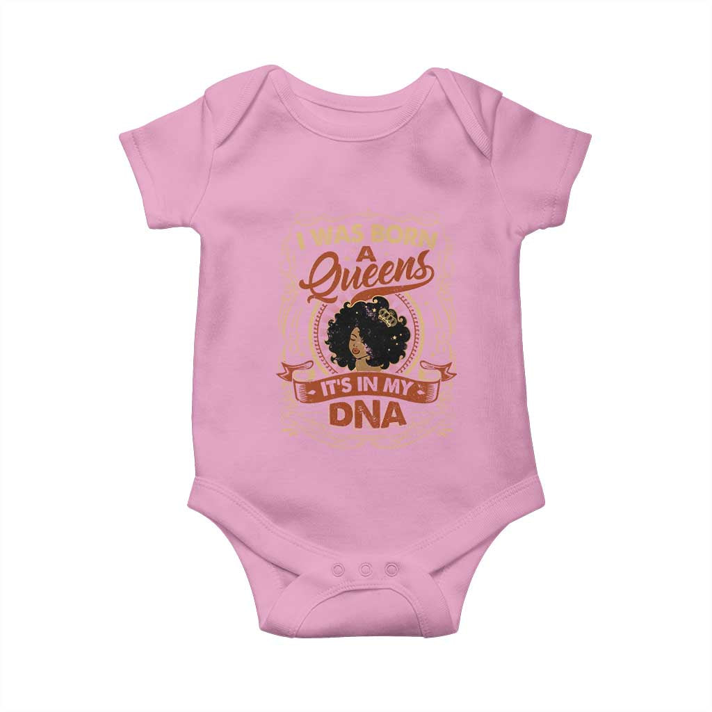 Black Women Pride Baby Onesie I Was Born A Queen It's In My DNA