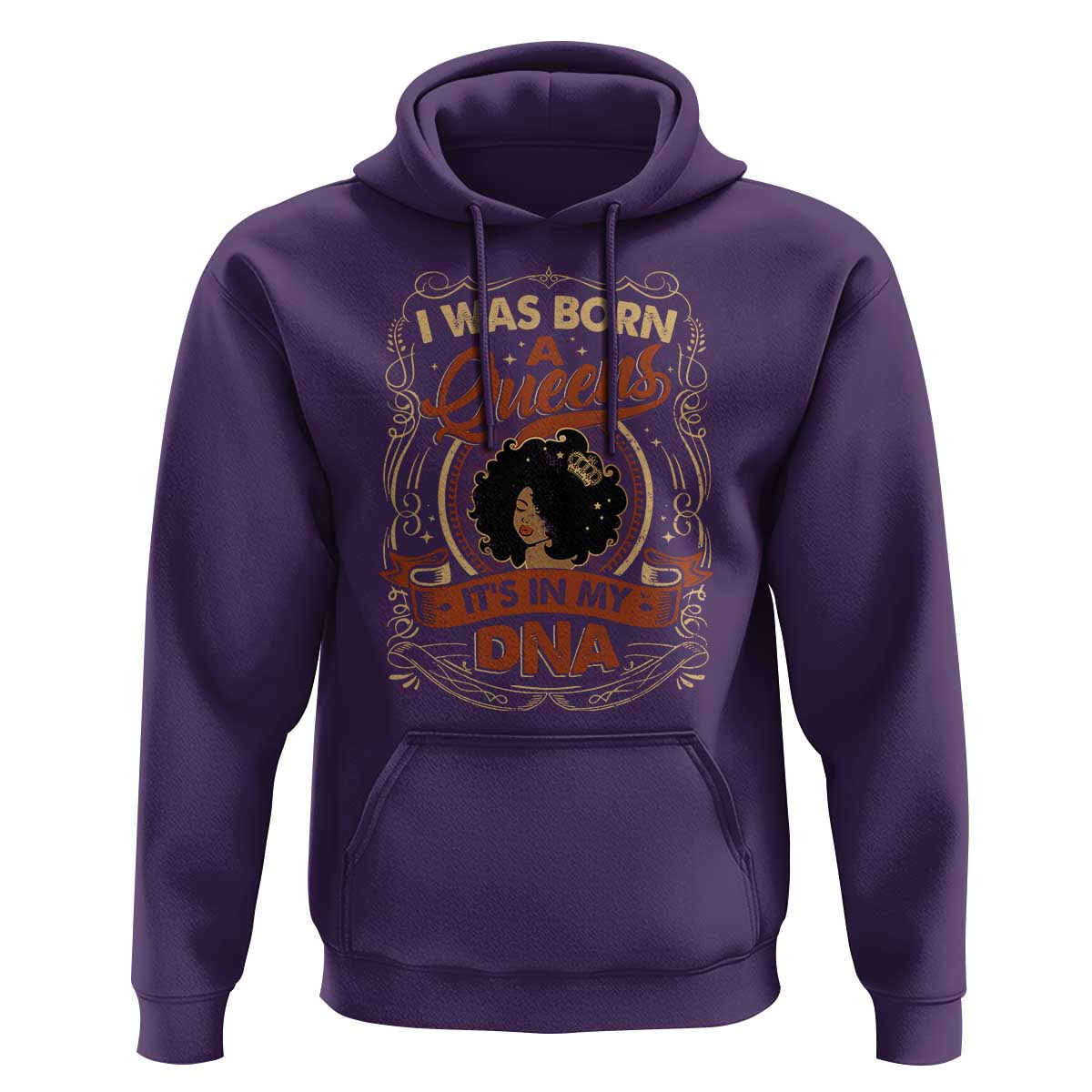 Black Women Pride Hoodie I Was Born A Queen It's In My DNA