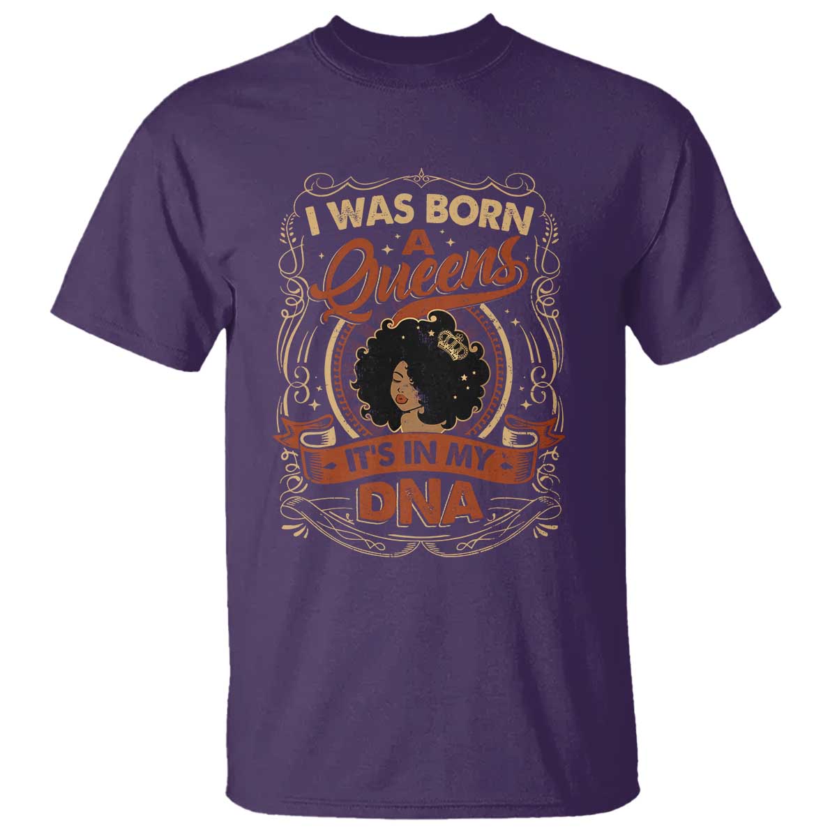 Black Women Pride T Shirt I Was Born A Queen It's In My DNA