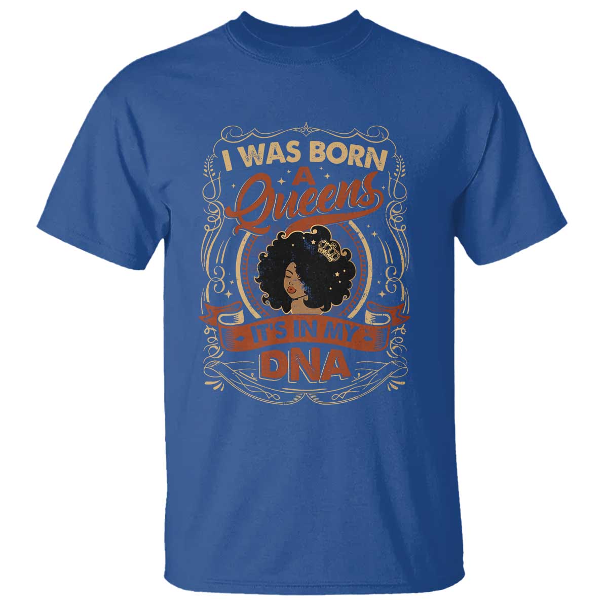 Black Women Pride T Shirt I Was Born A Queen It's In My DNA
