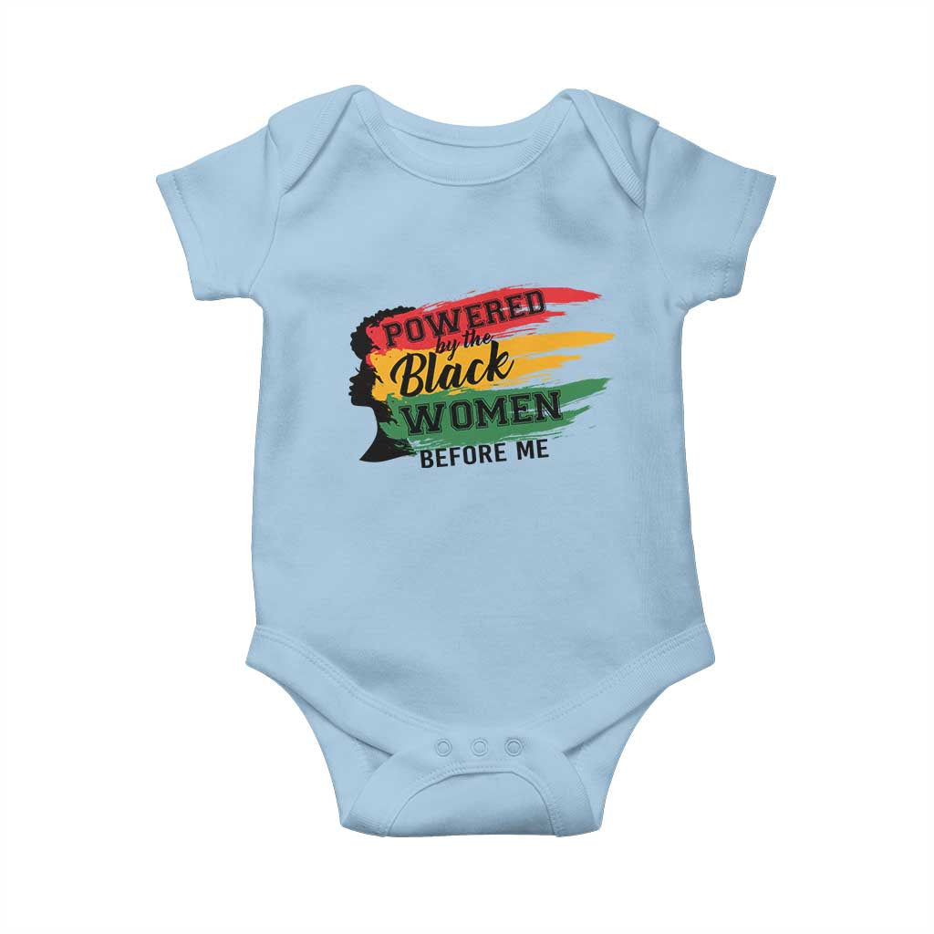 Powered By The Black Women Before Me Baby Onesie