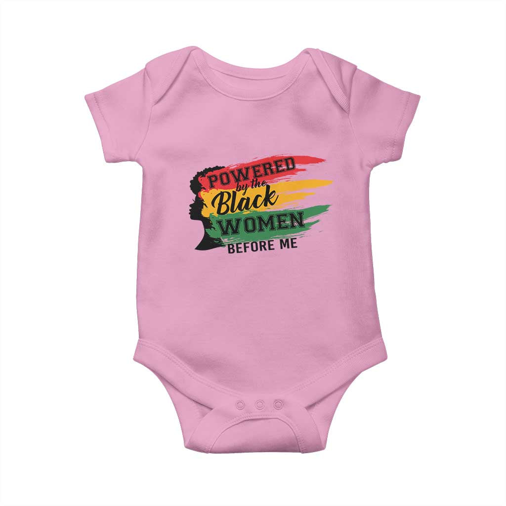Powered By The Black Women Before Me Baby Onesie