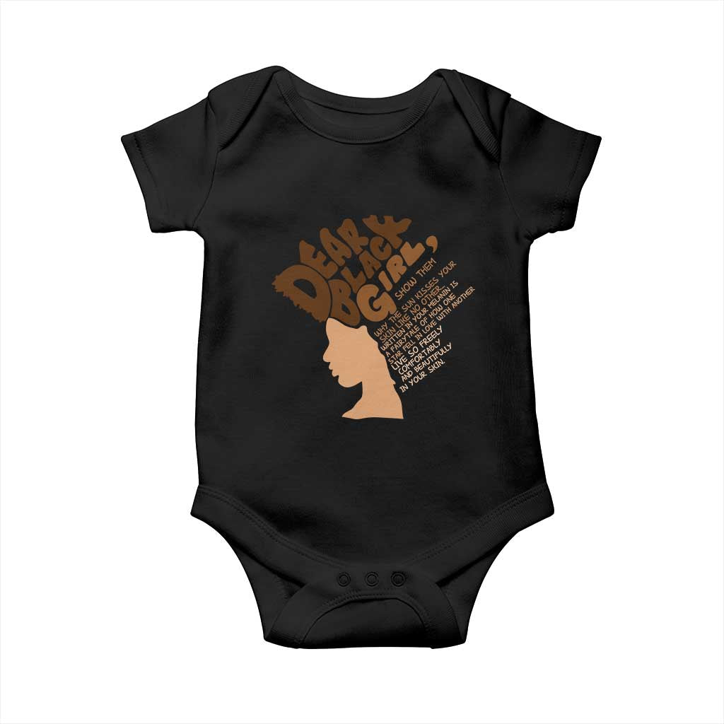 Dear Black Girl Black Women Pride Baby Onesie