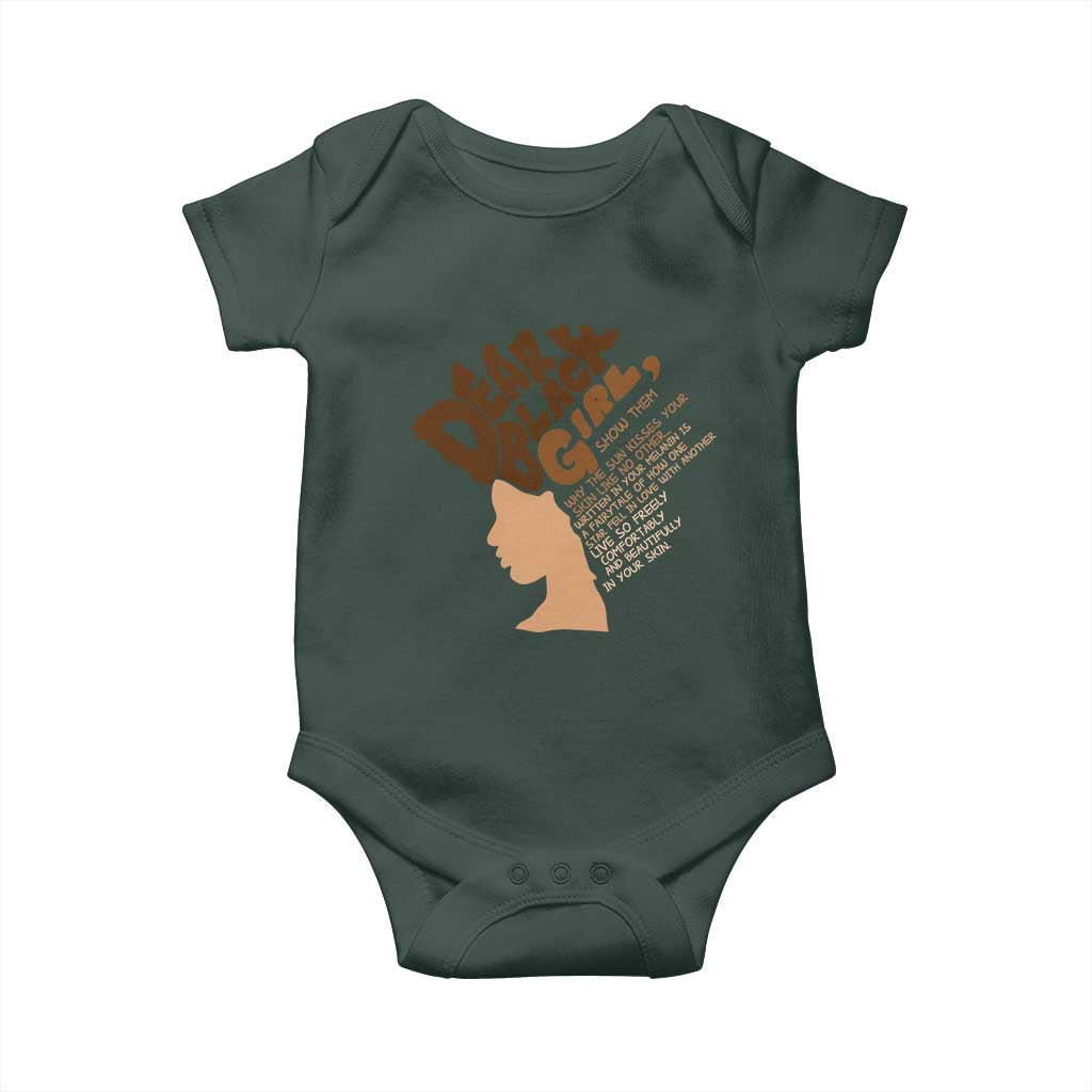 Dear Black Girl Black Women Pride Baby Onesie