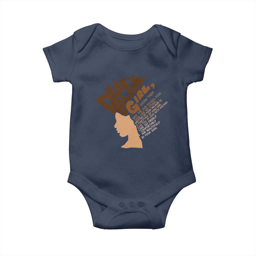 Dear Black Girl Black Women Pride Baby Onesie