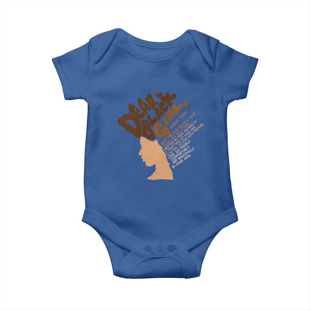 Dear Black Girl Black Women Pride Baby Onesie