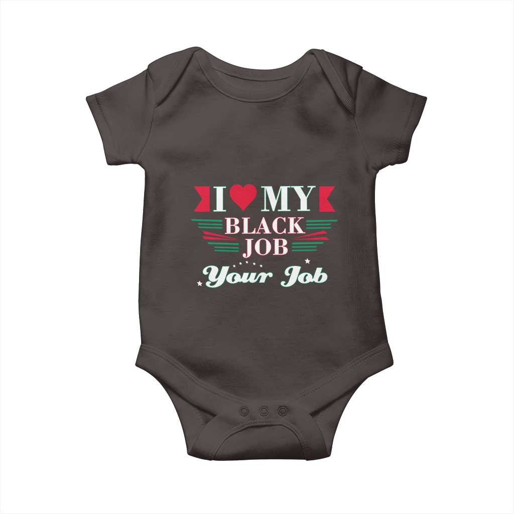 Personalized Black Jobs Baby Onesie Custom Job I Love My Black Job