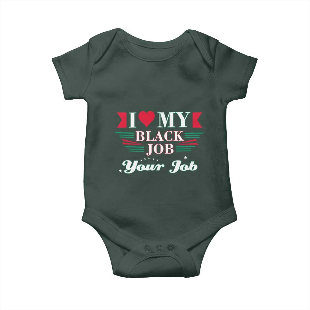 Personalized Black Jobs Baby Onesie Custom Job I Love My Black Job
