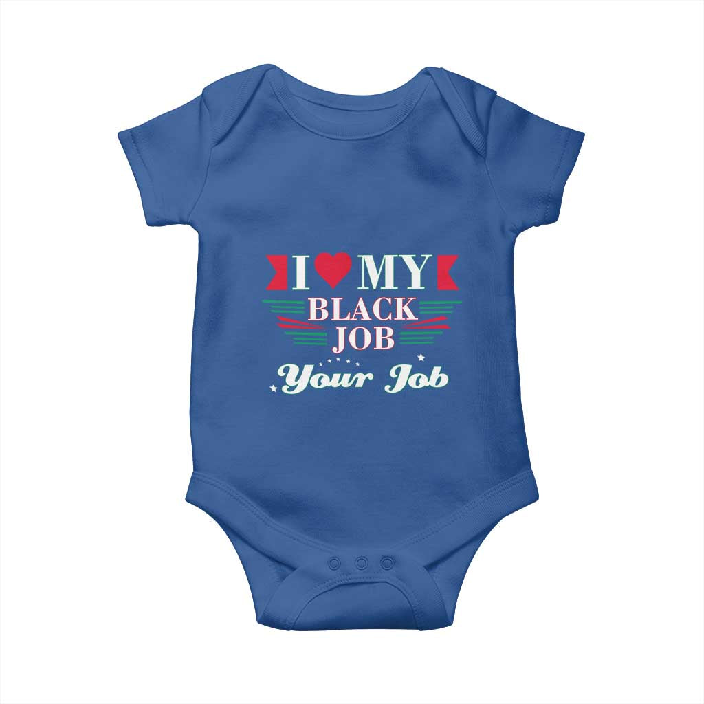 Personalized Black Jobs Baby Onesie Custom Job I Love My Black Job