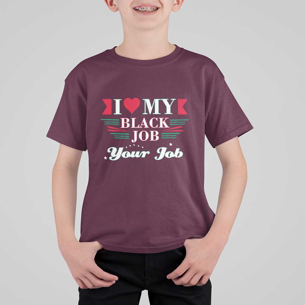 Personalized Black Jobs T Shirt For Kid Custom Job I Love My Black Job