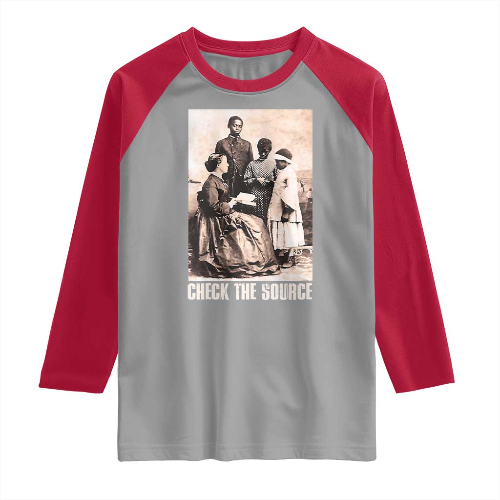 Black History Raglan Shirt Check the Source African American