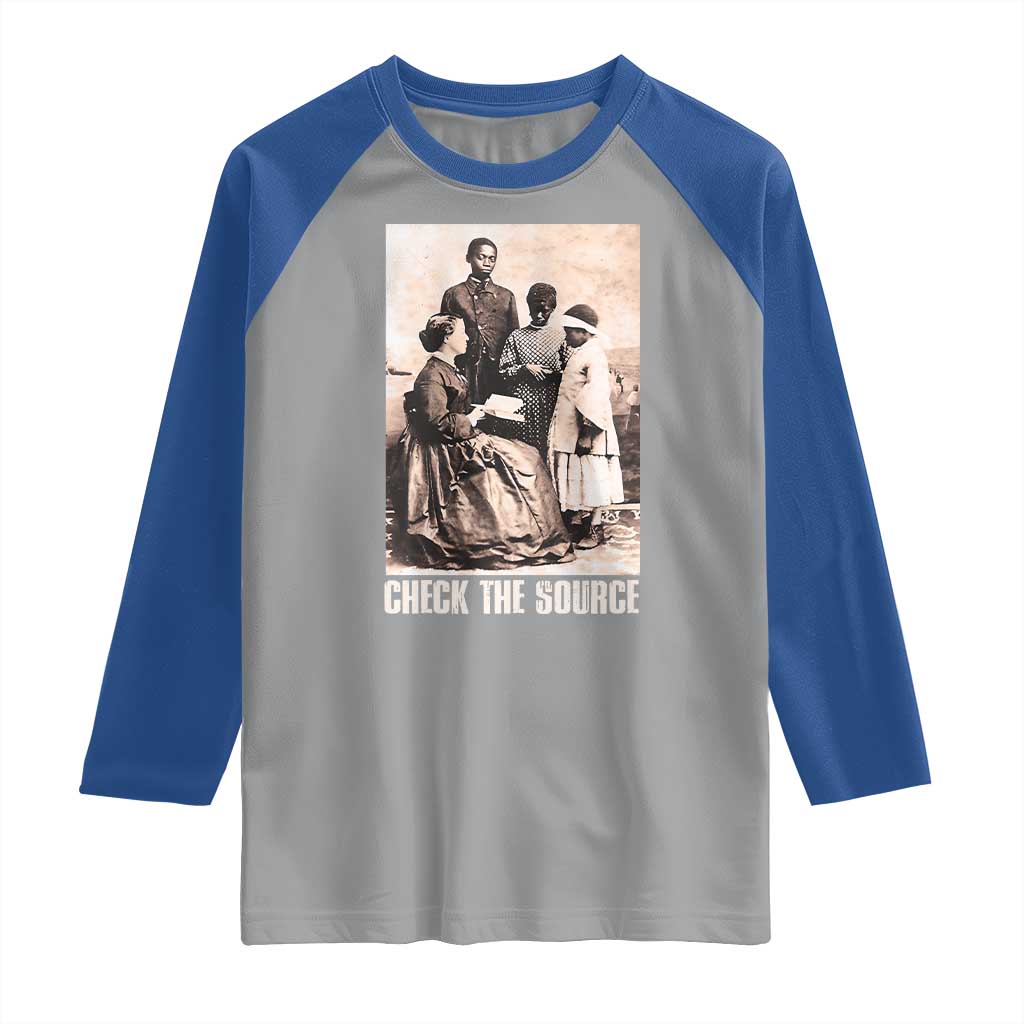Black History Raglan Shirt Check the Source African American