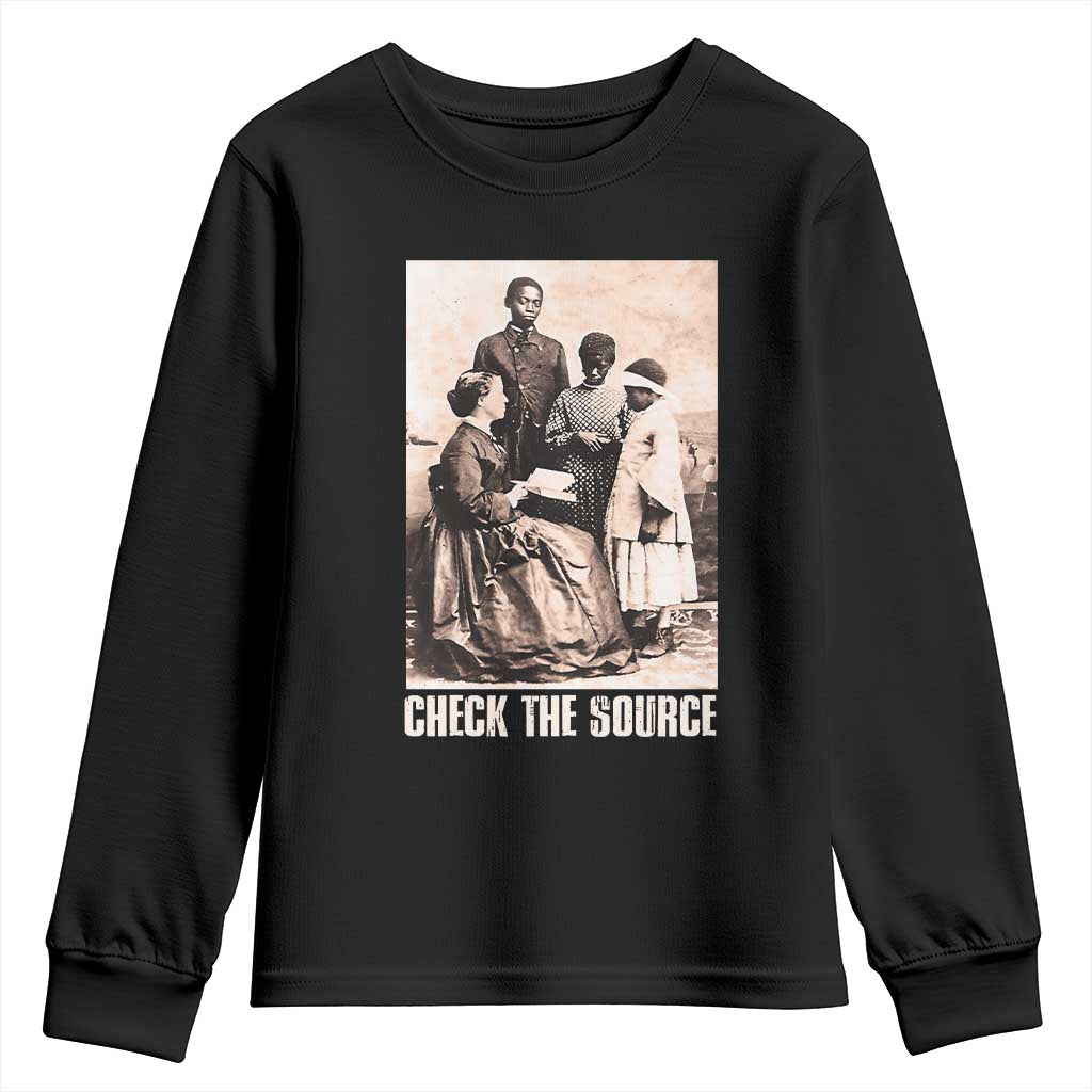 Black History Youth Sweatshirt Check the Source African American