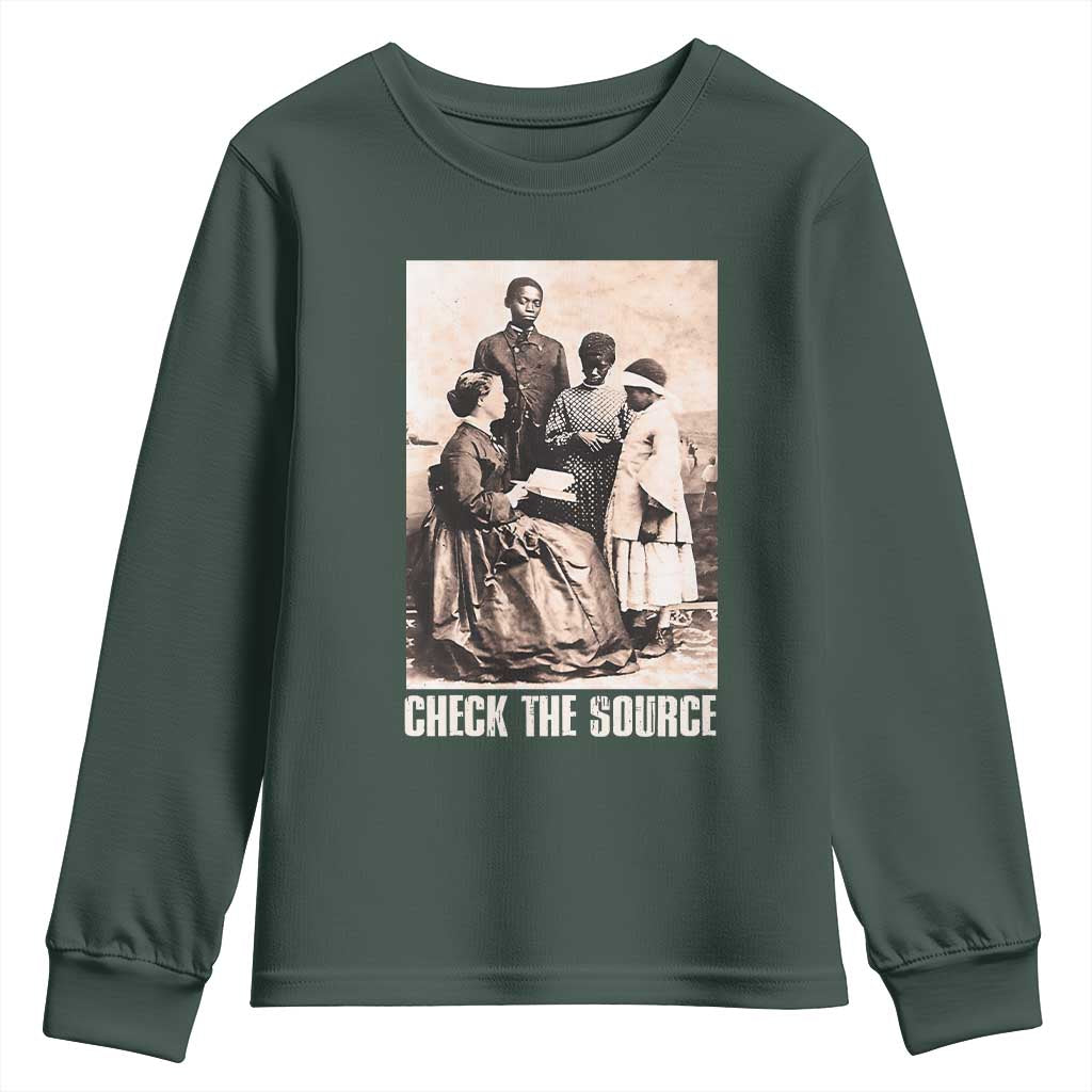 Black History Youth Sweatshirt Check the Source African American