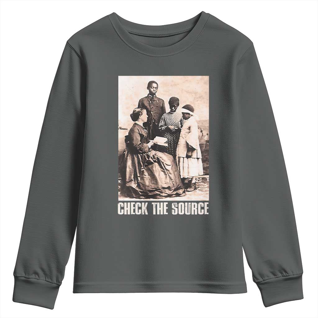 Black History Youth Sweatshirt Check the Source African American