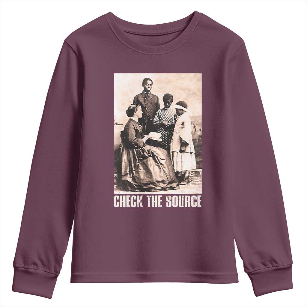 Black History Youth Sweatshirt Check the Source African American
