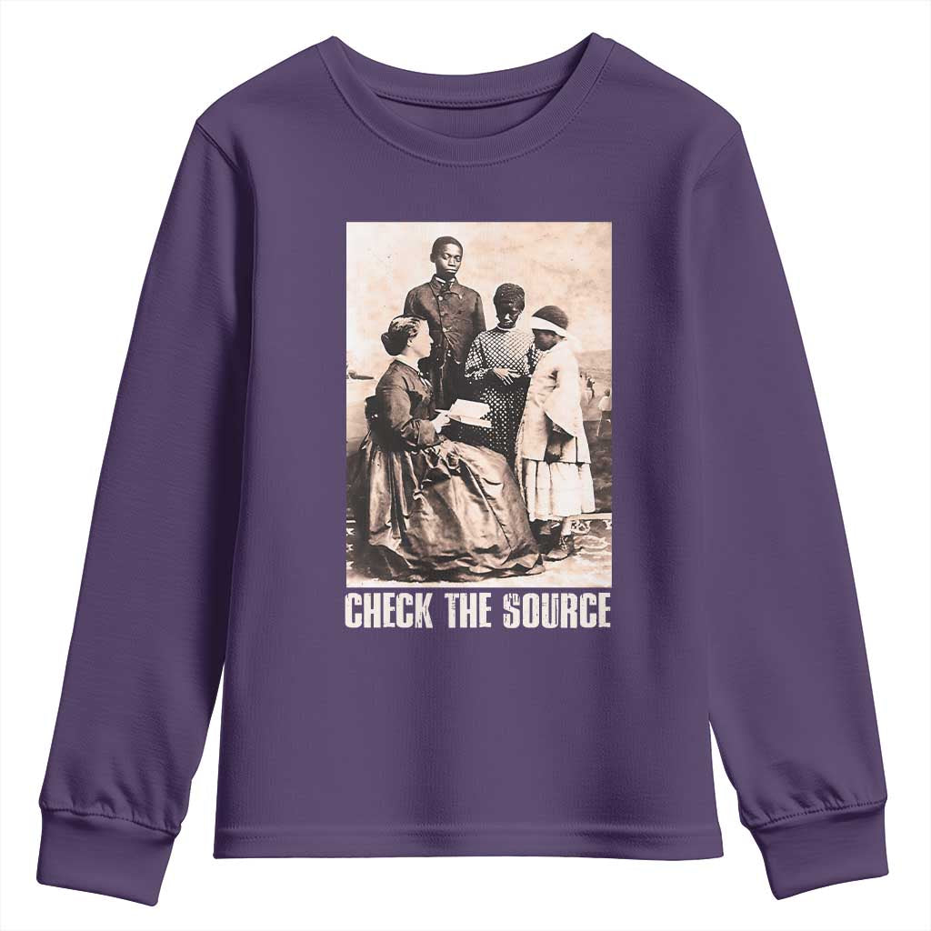 Black History Youth Sweatshirt Check the Source African American