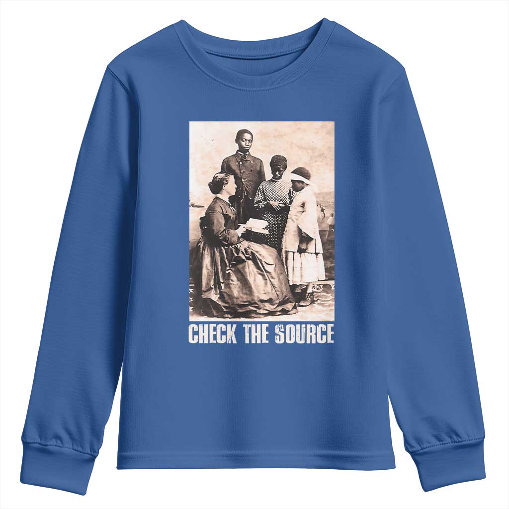 Black History Youth Sweatshirt Check the Source African American