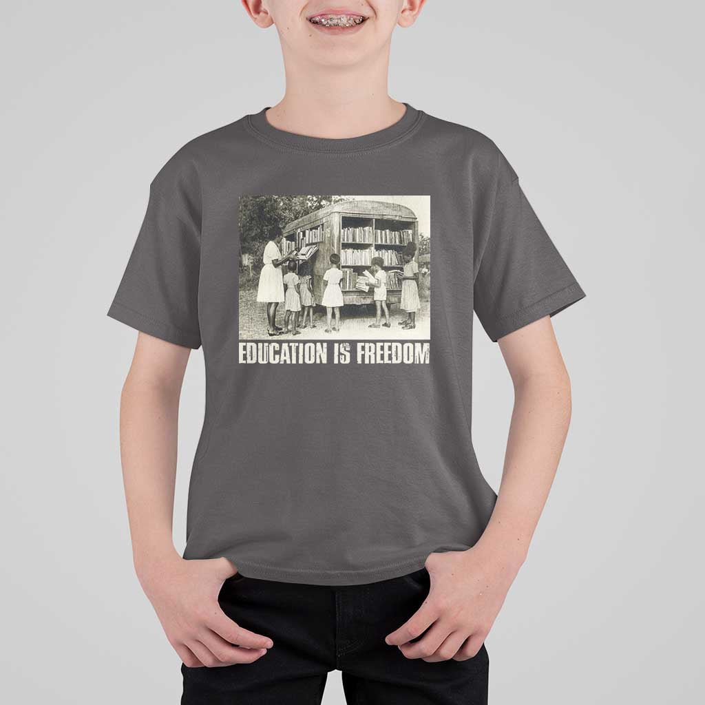 Education Is Freedom T Shirt For Kid Black Educator Bookish Black History Month