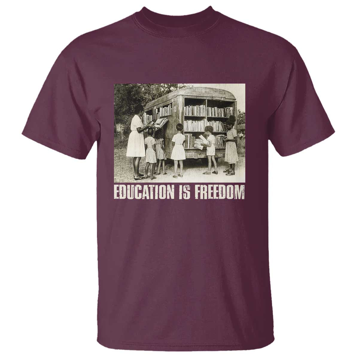Education Is Freedom T Shirt Black Educator Bookish Black History Month