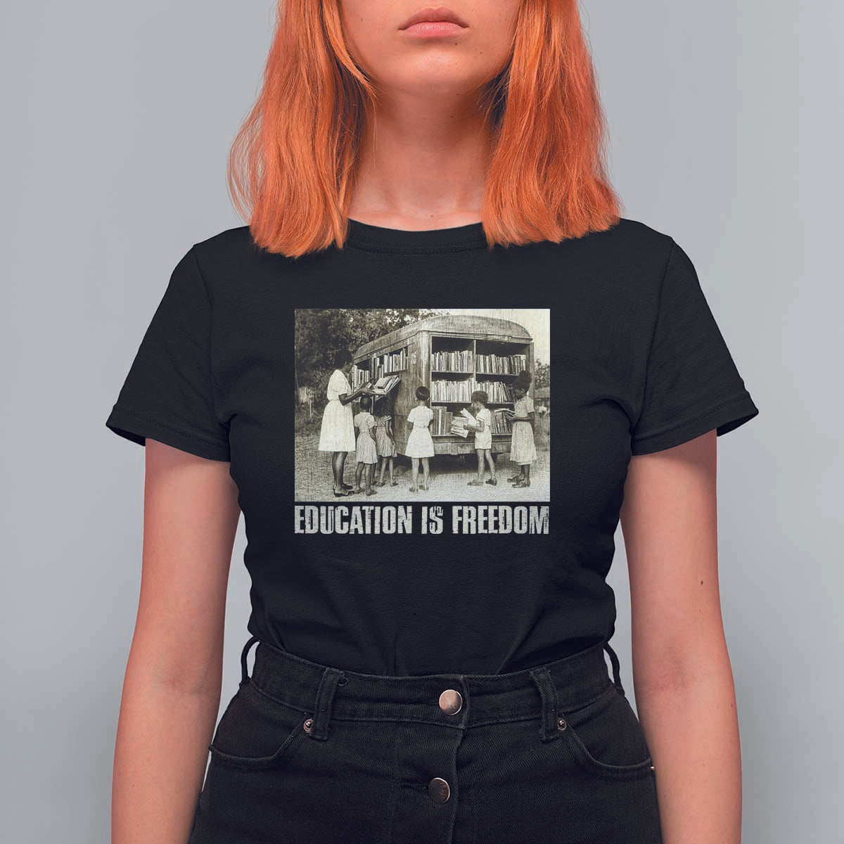 Education Is Freedom T Shirt For Women Black Educator Bookish Black History Month
