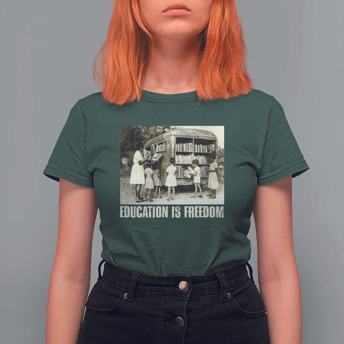Education Is Freedom T Shirt For Women Black Educator Bookish Black History Month