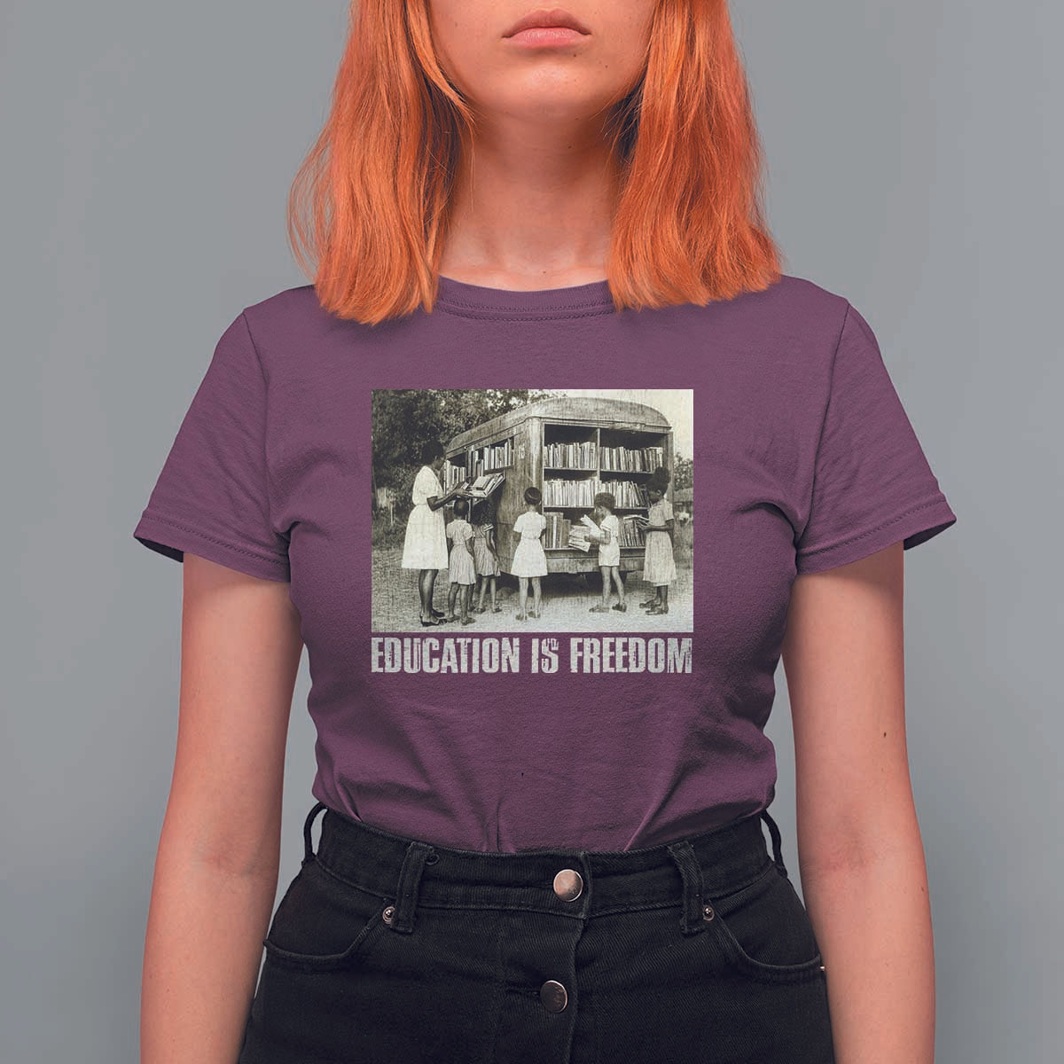Education Is Freedom T Shirt For Women Black Educator Bookish Black History Month