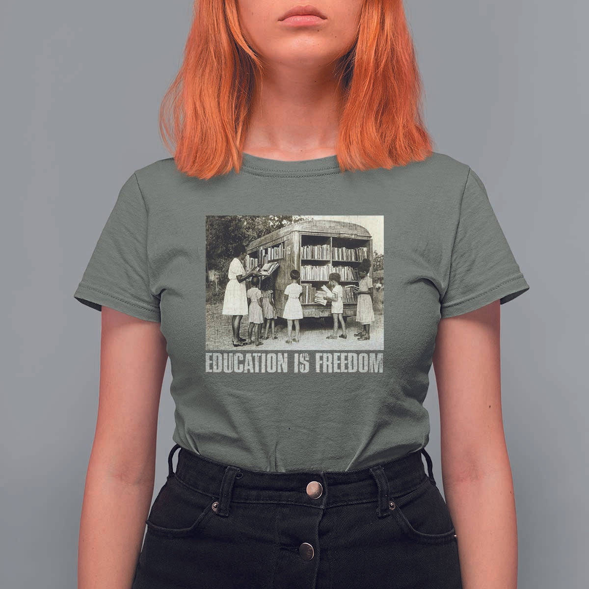 Education Is Freedom T Shirt For Women Black Educator Bookish Black History Month