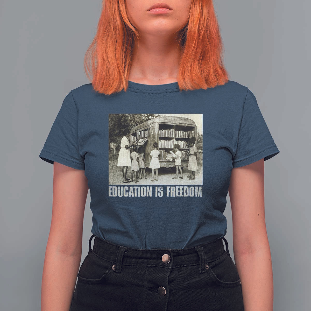Education Is Freedom T Shirt For Women Black Educator Bookish Black History Month