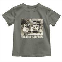 Education Is Freedom Toddler T Shirt Black Educator Bookish Black History Month