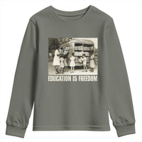 Education Is Freedom Youth Sweatshirt Black Educator Bookish Black History Month