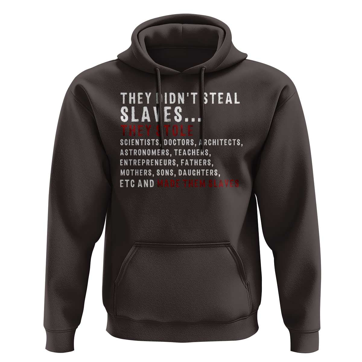 Black History Hoodie They Didn't Steal Slaves They Stolen And Made Them Slaves TS09