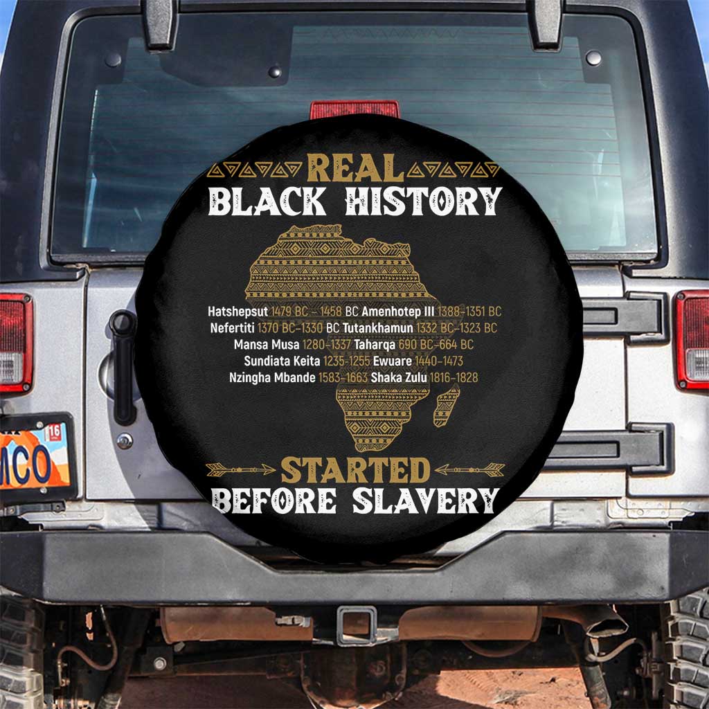 Real Black History Started Before Slavery Spare Tire Cover