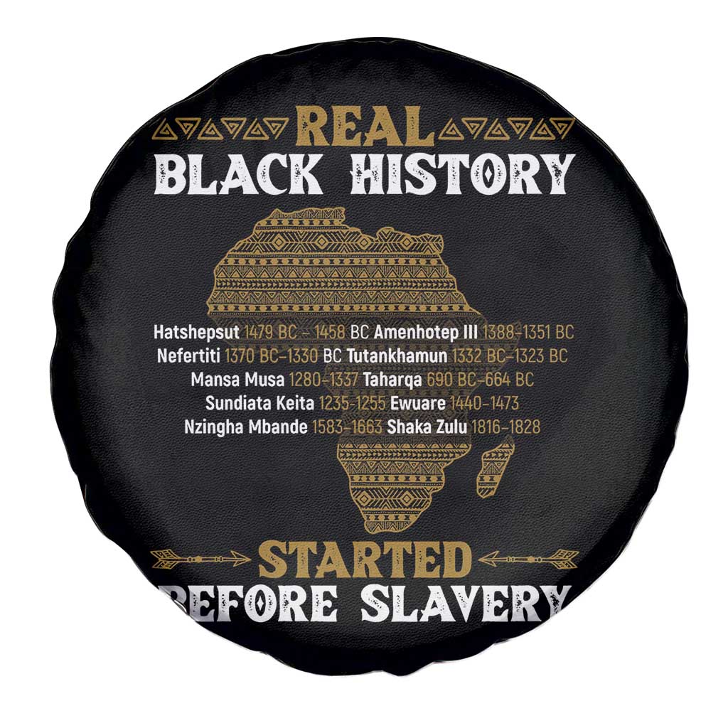 Real Black History Started Before Slavery Spare Tire Cover