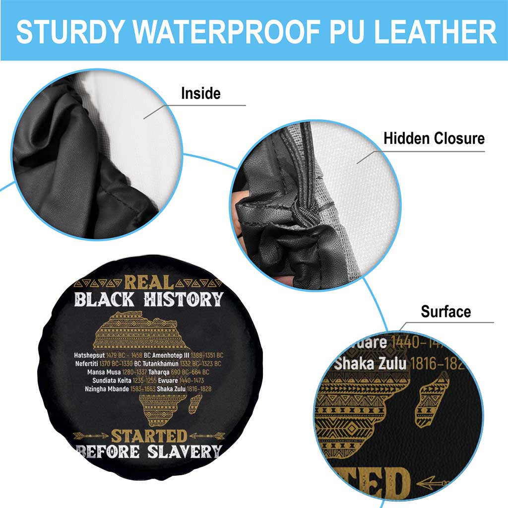 Real Black History Started Before Slavery Spare Tire Cover