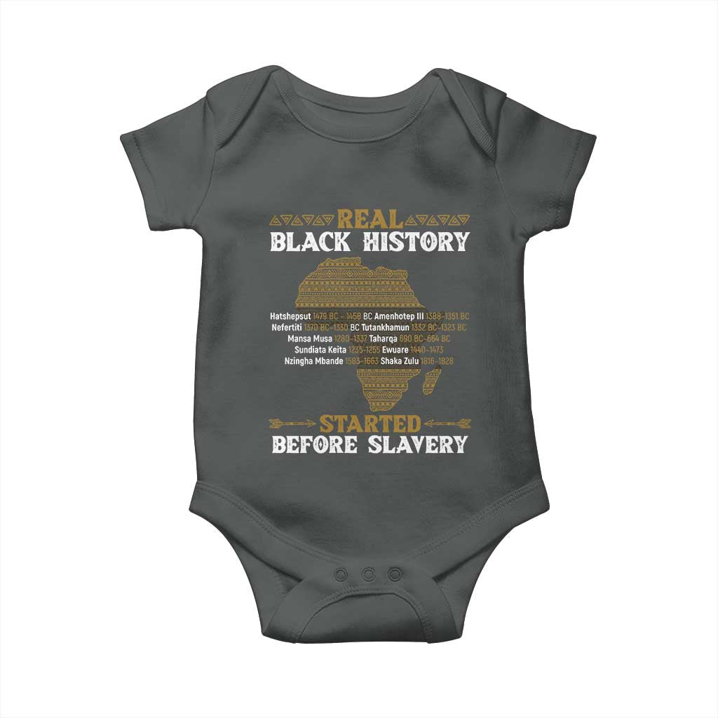 Real Black History Started Before Slavery Baby Onesie